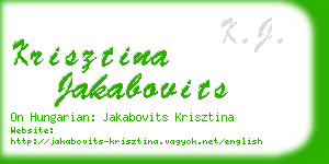 krisztina jakabovits business card